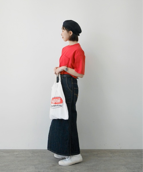 PAR ICI(パーリッシィ)の「I'm feeling snackyポッケ刺繍BIG Tシャツ(Tシャツ/カットソー・レディース・マスタード/レッド・FREE)」の15枚目の写真