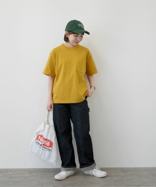 PAR ICI(パーリッシィ)の「I'm feeling snackyポッケ刺繍BIG Tシャツ(Tシャツ/カットソー・レディース・マスタード/レッド・FREE)」の6枚目の写真