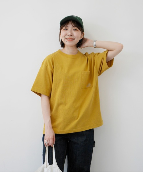 PAR ICI(パーリッシィ)の「I'm feeling snackyポッケ刺繍BIG Tシャツ(Tシャツ/カットソー・レディース・マスタード/レッド・FREE)」の10枚目の写真