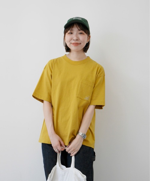 PAR ICI(パーリッシィ)の「I'm feeling snackyポッケ刺繍BIG Tシャツ(Tシャツ/カットソー・レディース・マスタード/レッド・FREE)」の3枚目の写真