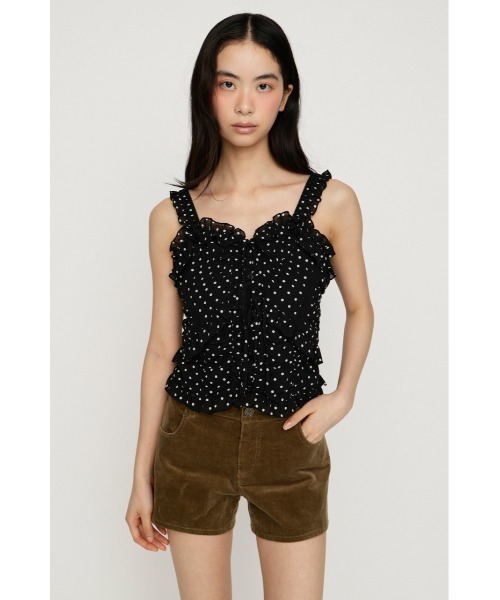 SLY(スライ)の「SHEER SQUEEZE CAMI TOPS シアースクイーズキャミトップス 夏服 秋服(キャミソール・レディース・アイボリー/マルチ・FREE)」の12枚目の写真