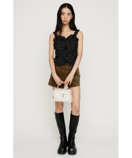 SLY(スライ)の「SHEER SQUEEZE CAMI TOPS シアースクイーズキャミトップス 夏服 秋服(キャミソール・レディース・アイボリー/マルチ・FREE)」の13枚目の写真