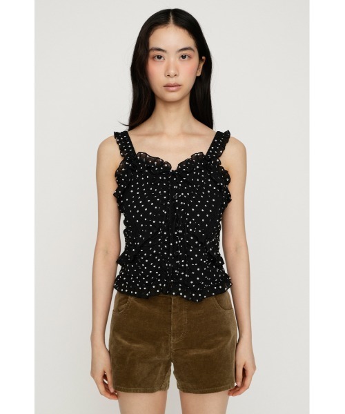 SLY(スライ)の「SHEER SQUEEZE CAMI TOPS シアースクイーズキャミトップス 夏服 秋服(キャミソール・レディース・アイボリー/マルチ・FREE)」の15枚目の写真