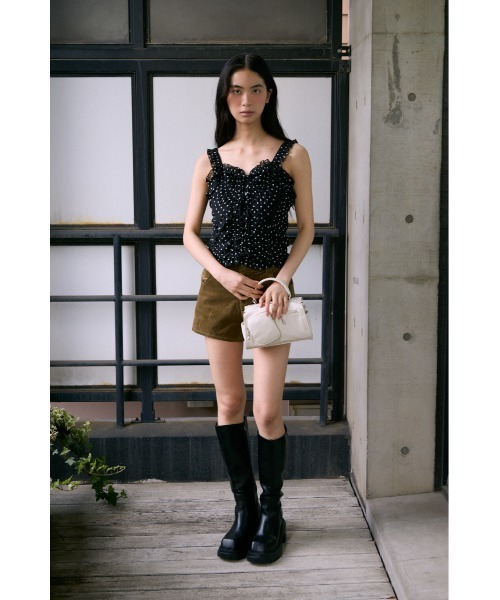 SLY(スライ)の「SHEER SQUEEZE CAMI TOPS シアースクイーズキャミトップス 夏服 秋服(キャミソール・レディース・アイボリー/マルチ・FREE)」の16枚目の写真