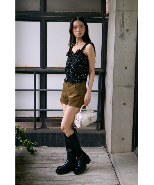 SLY(スライ)の「SHEER SQUEEZE CAMI TOPS シアースクイーズキャミトップス 夏服 秋服(キャミソール・レディース・アイボリー/マルチ・FREE)」の18枚目の写真