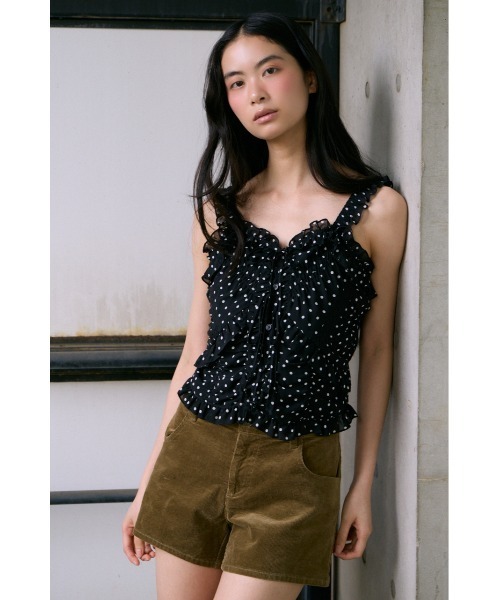 SLY(スライ)の「SHEER SQUEEZE CAMI TOPS シアースクイーズキャミトップス 夏服 秋服(キャミソール・レディース・アイボリー/マルチ・FREE)」の20枚目の写真