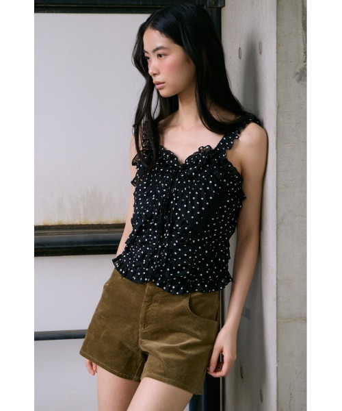SLY(スライ)の「SHEER SQUEEZE CAMI TOPS シアースクイーズキャミトップス 夏服 秋服(キャミソール・レディース・アイボリー/マルチ・FREE)」の21枚目の写真