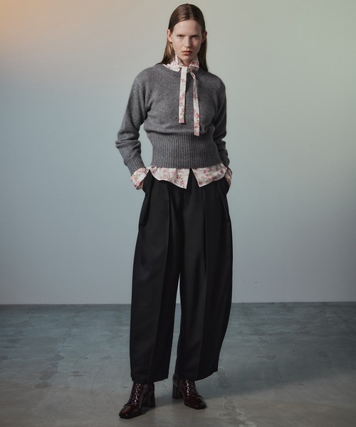 MAISON SPECIAL(メゾンスペシャル)の「【2026Autumn PRE-ORDER】Raccoon Blend 2-Way Front Button Pullover/ラクーンブレンド2WAYフロントボタンPO(ニット/セーター・レディース・ブラック/パープル/グレー/ライム・FREE)」の5枚目の写真