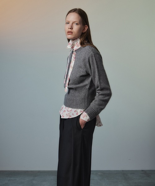 MAISON SPECIAL(メゾンスペシャル)の「【2026Autumn PRE-ORDER】Raccoon Blend 2-Way Front Button Pullover/ラクーンブレンド2WAYフロントボタンPO(ニット/セーター・レディース・ブラック/パープル/グレー/ライム・FREE)」の9枚目の写真
