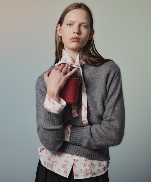 MAISON SPECIAL(メゾンスペシャル)の「【2026Autumn PRE-ORDER】Raccoon Blend 2-Way Front Button Pullover/ラクーンブレンド2WAYフロントボタンPO(ニット/セーター・レディース・ブラック/パープル/グレー/ライム・FREE)」の12枚目の写真