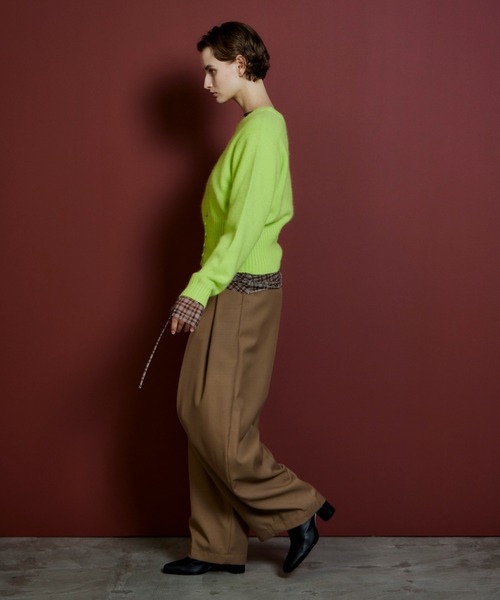 MAISON SPECIAL(メゾンスペシャル)の「【2026Autumn PRE-ORDER】Raccoon Blend 2-Way Front Button Pullover/ラクーンブレンド2WAYフロントボタンPO(ニット/セーター・レディース・ブラック/パープル/グレー/ライム・FREE)」の20枚目の写真