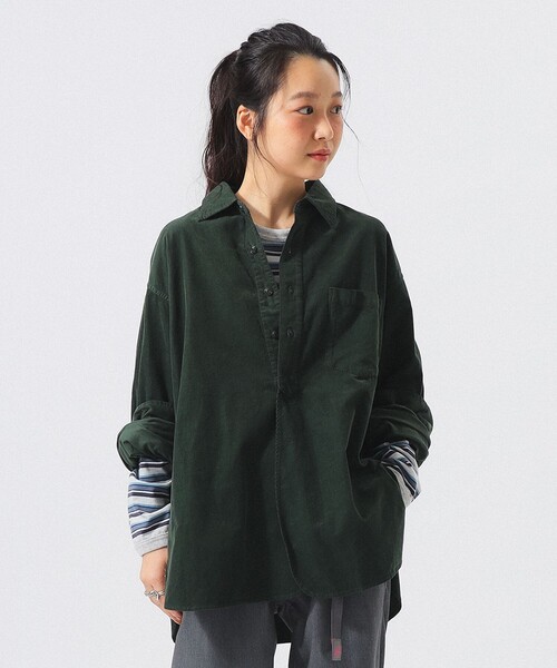 BEAMS BOY(ビームスボーイ)の「コード ワーク シャツ(シャツ/ブラウス・レディース・ダークグリーン/サックスブルー/ホワイト系その他7/ブラウン・1/2/0)」の3枚目の写真