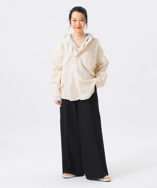 BEAMS BOY(ビームスボーイ)の「コード ワーク シャツ(シャツ/ブラウス・レディース・ダークグリーン/サックスブルー/ホワイト系その他7/ブラウン・1/2/0)」の5枚目の写真