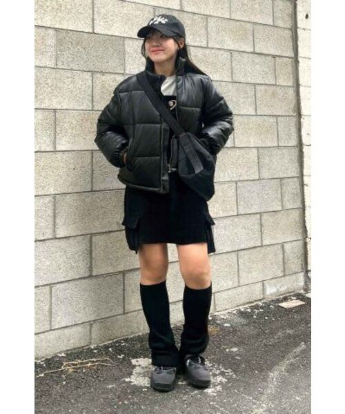 LEFTSEOUL（レフトソウル）の「シンセティックレザーショートパディング[ブラック]（ダウンジャケット/コート・レディース・その他・MEDIUM/SMALL）」の9枚目の写真
