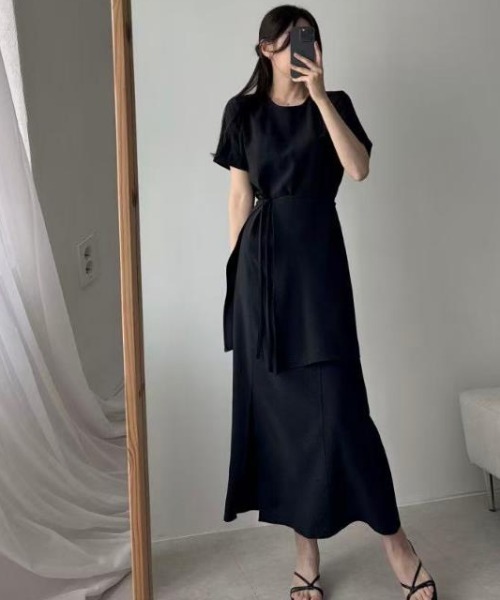 semplice（センプリチェ）の「ワンピース【韓国ファッション】（ワンピース・レディース・ブラック/キャメル・S/M）」の9枚目の写真