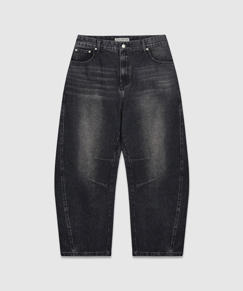 ANOLORCODE(アノローコード)の「ブルーニ カーブド デニムパンツ (ブラックデニム)(デニムパンツ・レディース・その他・SMALL/MEDIUM/LARGE)」の2枚目の写真