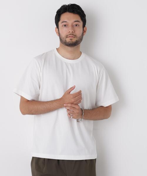 NANO universe(ナノユニバース)の「USA×COOLMAX(R) Tシャツ 半袖(Tシャツ/カットソー・メンズ・ネイビー/ブラック/ホワイト・L/M/XL/S)」の4枚目の写真