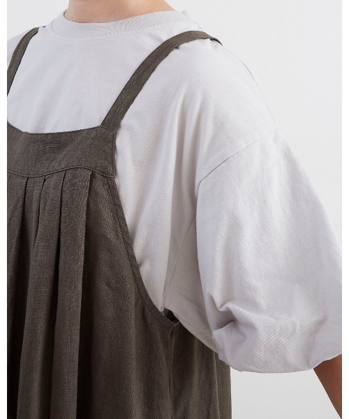 HEAVENLY(ヘブンリー)の「【 HEAVENLY / ヘブンリー 】 9x9 Heavy Linen Tuck Jumperskirt / 9×9 ヘビーリネン タック ジャンパースカート 2637032 DLI(ワンピース・レディース・チャコール/ブラック・FREE)」の12枚目の写真