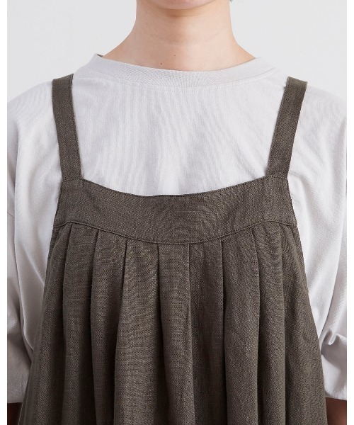 HEAVENLY(ヘブンリー)の「【 HEAVENLY / ヘブンリー 】 9x9 Heavy Linen Tuck Jumperskirt / 9×9 ヘビーリネン タック ジャンパースカート 2637032 DLI(ワンピース・レディース・チャコール/ブラック・FREE)」の13枚目の写真