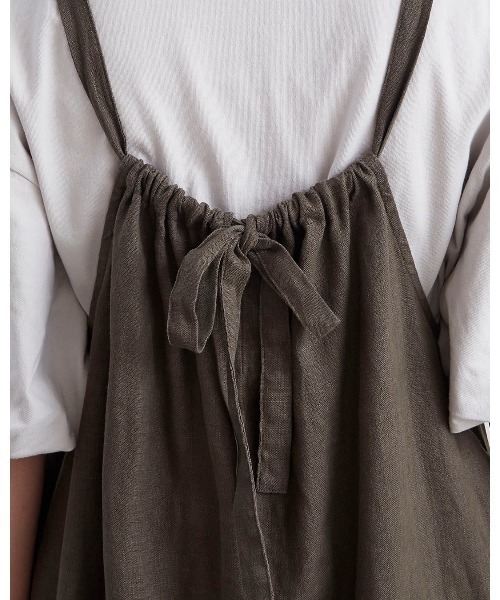 HEAVENLY(ヘブンリー)の「【 HEAVENLY / ヘブンリー 】 9x9 Heavy Linen Tuck Jumperskirt / 9×9 ヘビーリネン タック ジャンパースカート 2637032 DLI(ワンピース・レディース・チャコール/ブラック・FREE)」の15枚目の写真