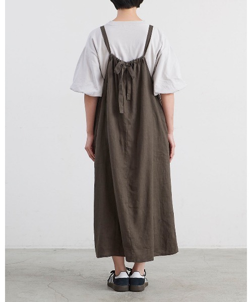 HEAVENLY(ヘブンリー)の「【 HEAVENLY / ヘブンリー 】 9x9 Heavy Linen Tuck Jumperskirt / 9×9 ヘビーリネン タック ジャンパースカート 2637032 DLI(ワンピース・レディース・チャコール/ブラック・FREE)」の11枚目の写真