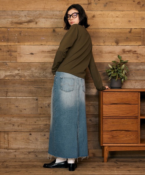 RIKKA FEMME(リッカファム)の「RIKKA FEMME/リッカファム 長袖 Tシャツ ロンT ワンポイント ロゴ刺繍 リングドットボタン RF6F-2201(Tシャツ/カットソー・レディース・ブラック/カーキ・S/M/M/L)」の13枚目の写真