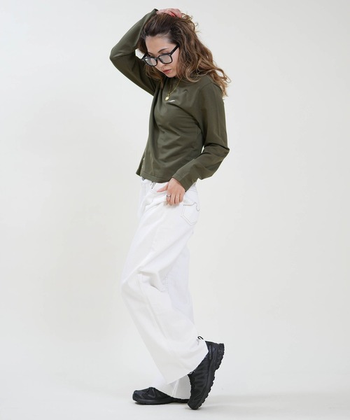 RIKKA FEMME(リッカファム)の「RIKKA FEMME/リッカファム 長袖 Tシャツ ロンT ワンポイント ロゴ刺繍 リングドットボタン RF6F-2201(Tシャツ/カットソー・レディース・ブラック/カーキ・S/M/M/L)」の16枚目の写真