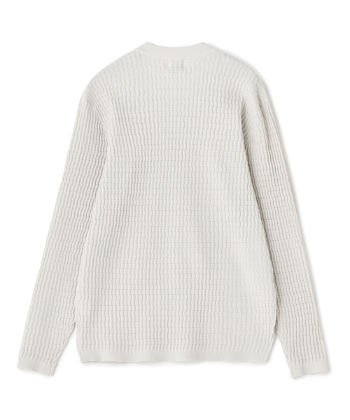 MEN'S BIGI（メンズビギ）の「ブリスタージャカード 変形ケーブルモックネックロングTEE（Tシャツ/カットソー・メンズ・チャコールグレー/オフホワイト/ネイビー・02/01/04/03）」の21枚目の写真