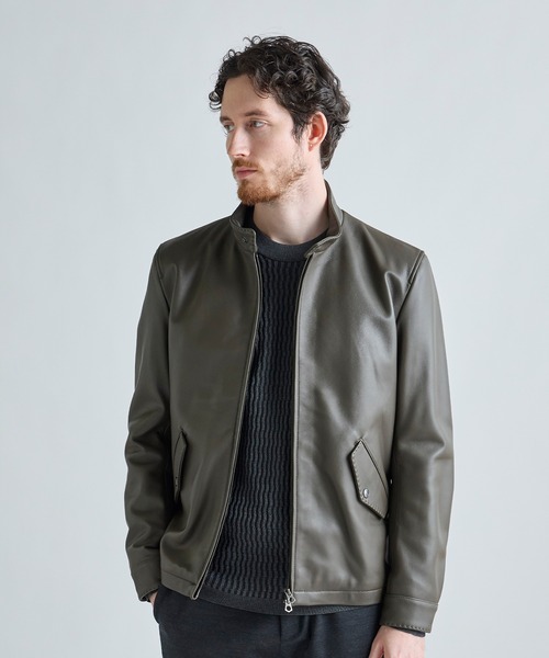 MEN'S BIGI（メンズビギ）の「ブリスタージャカード 変形ケーブルモックネックロングTEE（Tシャツ/カットソー・メンズ・チャコールグレー/オフホワイト/ネイビー・02/01/04/03）」の7枚目の写真