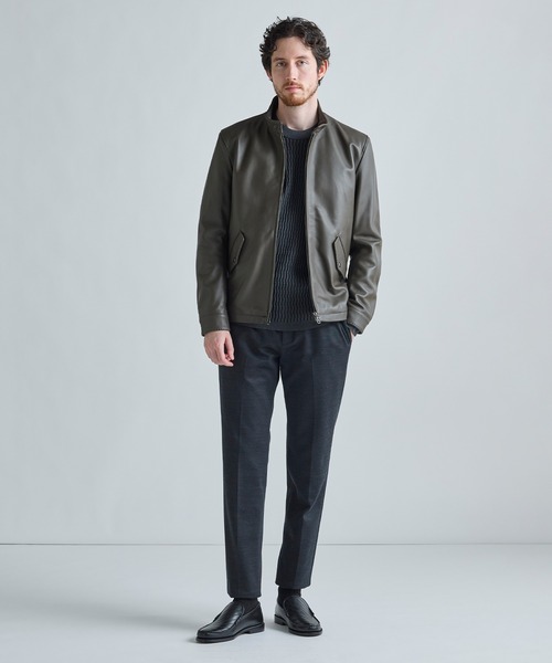 MEN'S BIGI（メンズビギ）の「ブリスタージャカード 変形ケーブルモックネックロングTEE（Tシャツ/カットソー・メンズ・チャコールグレー/オフホワイト/ネイビー・02/01/04/03）」の11枚目の写真