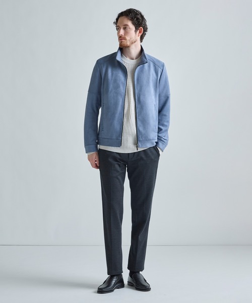 MEN'S BIGI（メンズビギ）の「ブリスタージャカード 変形ケーブルモックネックロングTEE（Tシャツ/カットソー・メンズ・チャコールグレー/オフホワイト/ネイビー・02/01/04/03）」の8枚目の写真