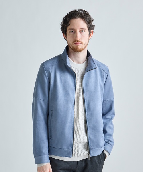 MEN'S BIGI（メンズビギ）の「ブリスタージャカード 変形ケーブルモックネックロングTEE（Tシャツ/カットソー・メンズ・チャコールグレー/オフホワイト/ネイビー・02/01/04/03）」の6枚目の写真