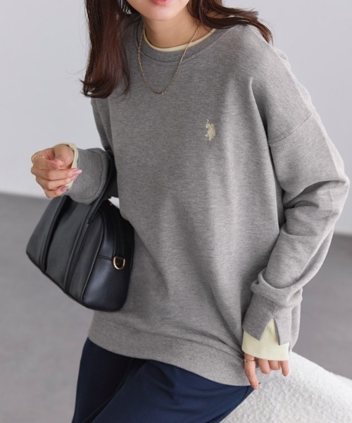 Pierrot(ピエロ)の「U.S. POLO ASSN. レイヤード風スウェット(スウェット・レディース・ブラウン/アイボリー/杢グレー/ブラック・L/LL/M)」の5枚目の写真