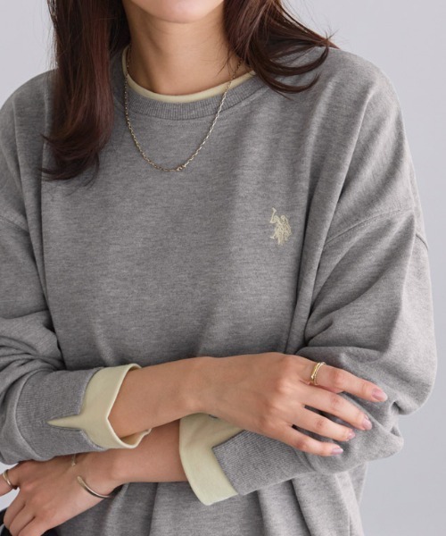 Pierrot(ピエロ)の「U.S. POLO ASSN. レイヤード風スウェット(スウェット・レディース・ブラウン/アイボリー/杢グレー/ブラック・L/LL/M)」の8枚目の写真