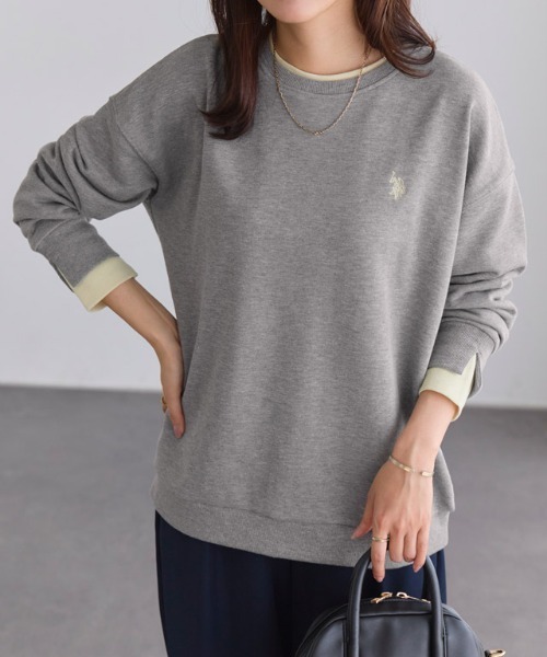 Pierrot(ピエロ)の「U.S. POLO ASSN. レイヤード風スウェット(スウェット・レディース・ブラウン/アイボリー/杢グレー/ブラック・L/LL/M)」の10枚目の写真