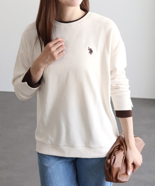Pierrot(ピエロ)の「U.S. POLO ASSN. レイヤード風スウェット(スウェット・レディース・ブラウン/アイボリー/杢グレー/ブラック・L/LL/M)」の18枚目の写真