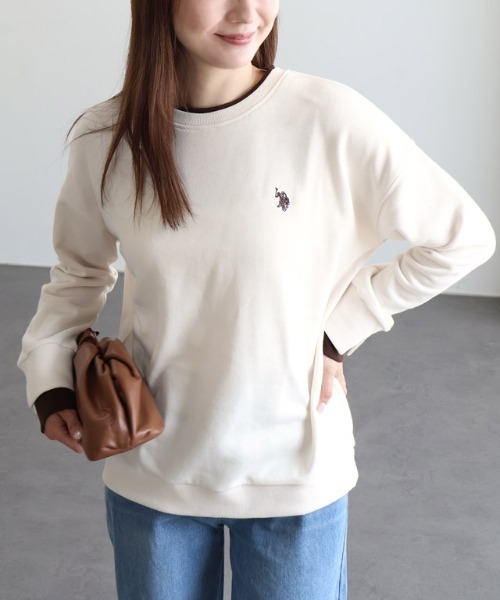 Pierrot(ピエロ)の「U.S. POLO ASSN. レイヤード風スウェット(スウェット・レディース・ブラウン/アイボリー/杢グレー/ブラック・L/LL/M)」の21枚目の写真