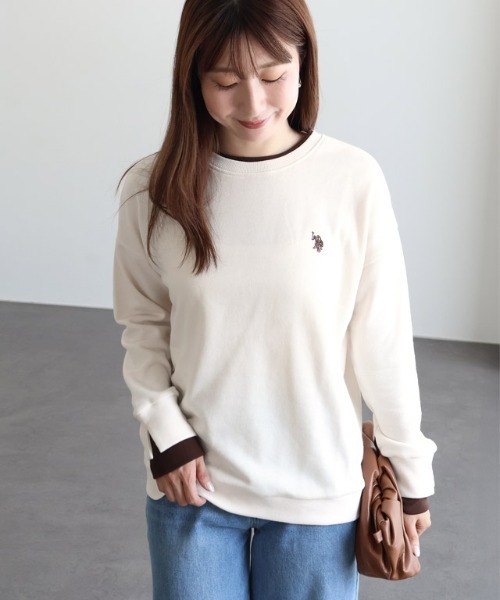 Pierrot(ピエロ)の「U.S. POLO ASSN. レイヤード風スウェット(スウェット・レディース・ブラウン/アイボリー/杢グレー/ブラック・L/LL/M)」の22枚目の写真