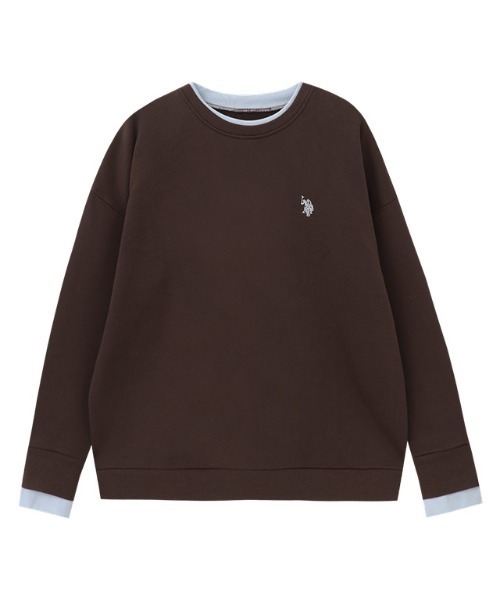 Pierrot(ピエロ)の「U.S. POLO ASSN. レイヤード風スウェット(スウェット・レディース・ブラウン/アイボリー/杢グレー/ブラック・L/LL/M)」の17枚目の写真