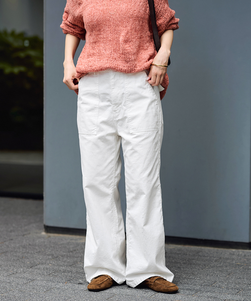 FRAMeWORK(フレームワーク)の「ミリタリースラブベイカーパンツ(カーゴパンツ・レディース・ブラック/ホワイト/カーキ・38/40/36)」の20枚目の写真