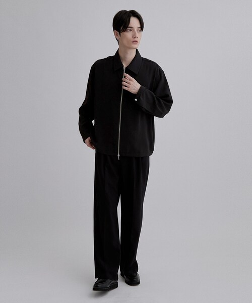 tk.TAKEO KIKUCHI(ティーケータケオキクチ)の「【接触冷感/UVカット】ジップシャツアウター(シャツ/ブラウス・メンズ・ブラック/チャコールグレー・02/03)」の10枚目の写真
