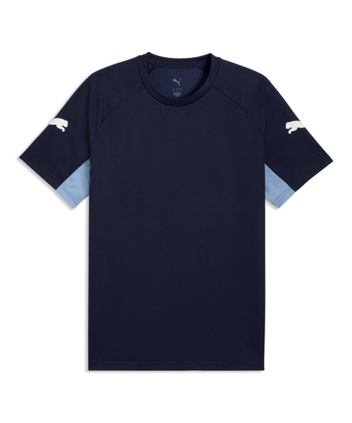 PUMA(プーマ)の「PUMA プーマ メンズ サッカー INDIVILIGA 半袖 シャツ(Tシャツ/カットソー・メンズ・ネイビー×ホワイト・X-LARGE/MEDIUM/LARGE/XX-LARGE)」の1枚目の写真