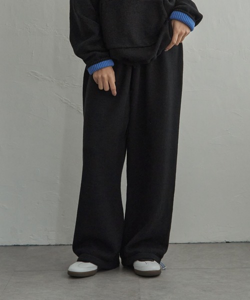 notch.(ノッチ)の「バイカラードローコードニットパンツ(その他パンツ・レディース・ライトグレー/ブラック/グレー・M/TM)」の2枚目の写真