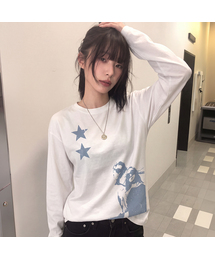 [ユニセックス]STAR2 ロングスリーブTシャツ_4カラー