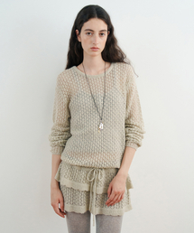 Openwork Knit Pullover (Beige)