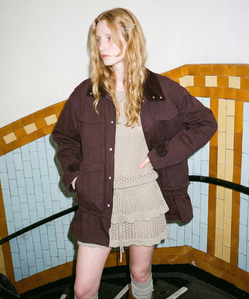 SINOON（シヌーン）の「Openwork Knit Pullover (Beige)（ニット/セーター・レディース・Beige・FREE）」の3枚目の写真