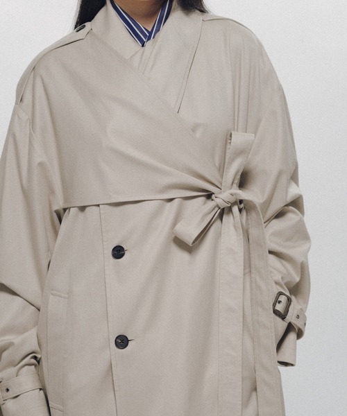KEISUKEYOSHIDA(ケイスケヨシダ)の「Belted Trench Coat(その他アウター・レディース・ベージュ/ブラック・S/L/M)」の12枚目の写真