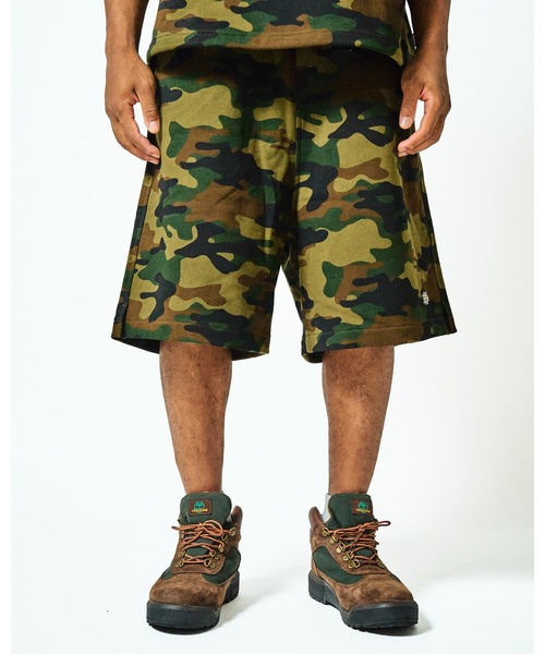 KEBOZ(ケボズ)の「EFG WAPPEN SWEAT SHORTS(スウェットパンツ・メンズ・アッシュグレー/ブラック/ネイビー/インディゴブルー/カモフラージュ・M/L/XL/2XL)」の5枚目の写真