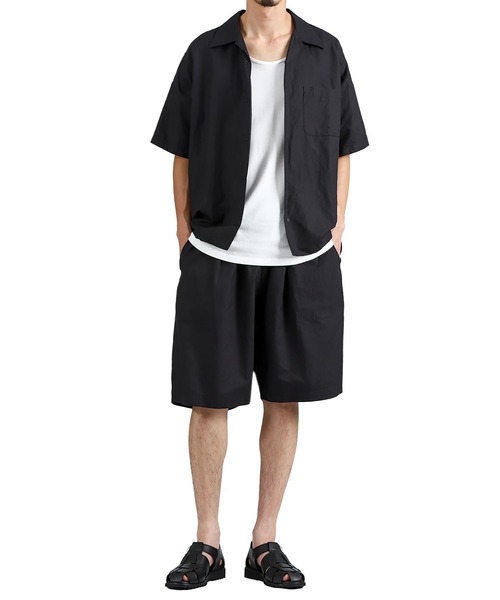 GOLD（ゴールド）の「GOLD / ゴールド：COTTON / RAMIE BORAD EASY SHORTS：26A-GL52613[MUS]（その他パンツ・メンズ・ブラック・S）」の8枚目の写真