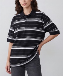 【T23】【Cal Top/キャルトップ】STRIPE POLO SHIRTS